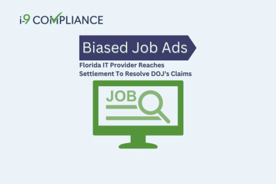 Florida IT Provider Reaches Settlement To Resolve DOJ’s Claims of Biased Job Advertisement