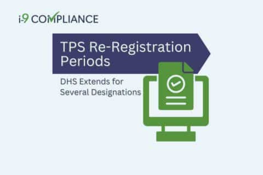DHS Extends TPS Re-Registration Periods for Several Designations