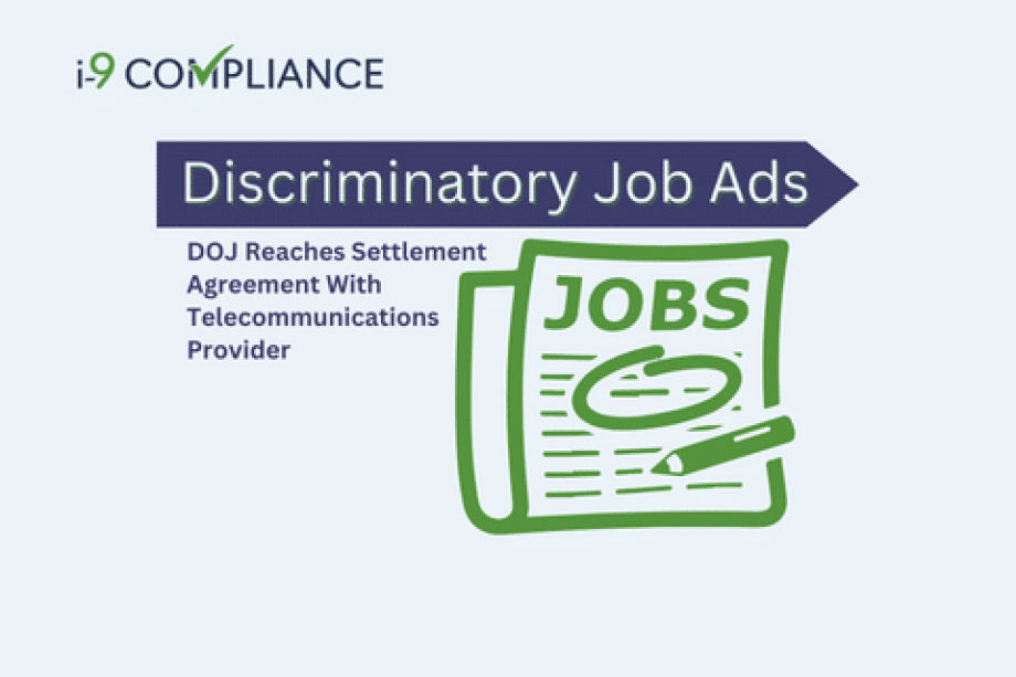 DOJ Reaches Settlement Agreement With Telecommunications Provider Over Discriminatory Job Advertisements