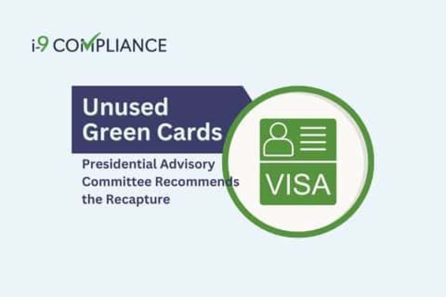 Presidential Advisory Committee Recommends the Recapture of Unused Green Cards