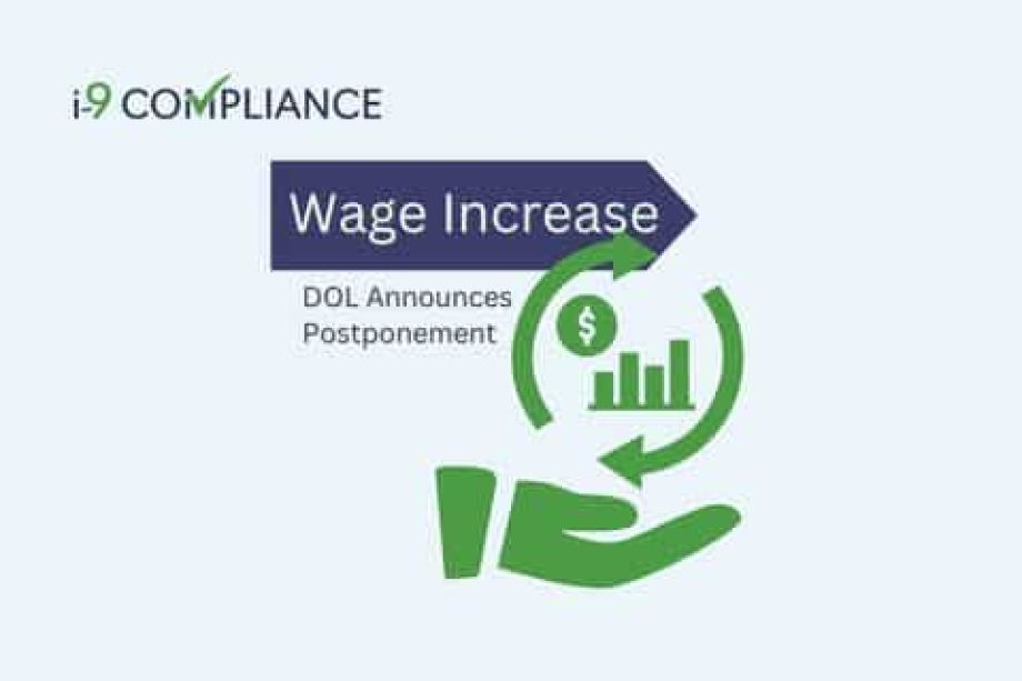 DOL Announces Postponement of Prevailing Wage Increase