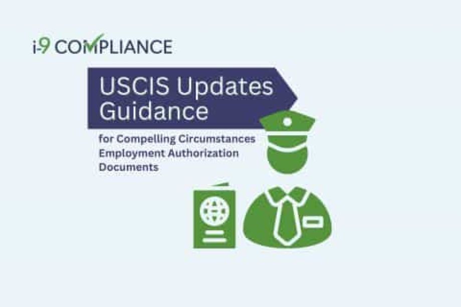 USCIS Updates Guidance for Compelling Circumstances Employment Authorization Documents