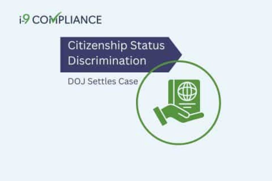 DOJ Settles Citizenship Status Discrimination Case
