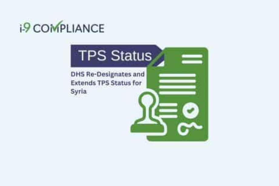 DHS Re-Designates and Extends TPS Status for Syria